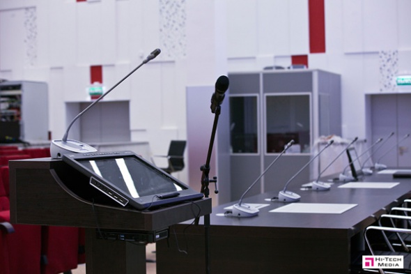 Комплекс мультимедийного оборудования конгресс-зала, классов и переговорной комнаты Учебного центра ОАО «Банк Москвы»