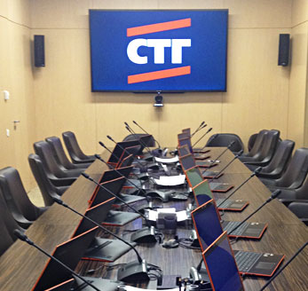 Комплекс мультимедийного оборудования зала заседаний ОАО «Стройтрансгаз»