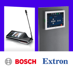Конференц-системы Bosch Dicentis поддерживаю интеграцию с сенсорными панелями Extron  - анонс