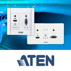 ATEN выпустили новые HDBaseT-передатчики для установки в стену ― под европейский и американский стандарты монтажных коробок