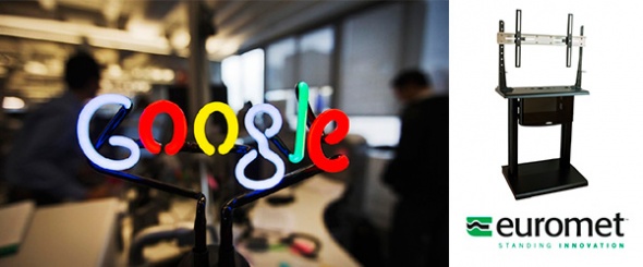 Google выбирает стойки Euromet для дисплеев и ВКС оборудования