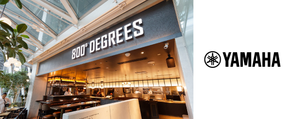 Yamaha поддерживает теплую атмосферу в ресторане 800° Degrees