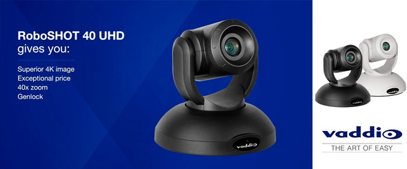 Vaddio представляет поворотную 4K камеру с 40-кратным зумом