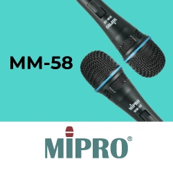MIPRO выпускает кардиоидный вокальный микрофон MM-58 для чистого, профессионального звука, preview
