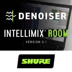 Shure представляет шумоподавитель с искусственным интеллектом — Denoiser для IntelliMix Room - анонс