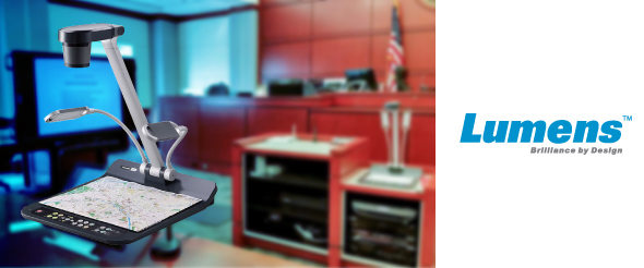 В суде для представления доказательств успешно используется мобильная установка, созданная с использованием документ-камеры Lumens и интерактивного дисплея Sharp.