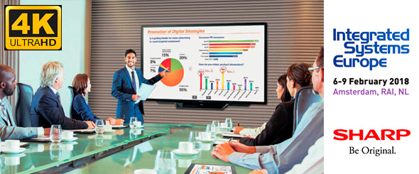 Sharp на ISE-2018 впервые представит интерактивный дисплей  BIG PAD с 4K