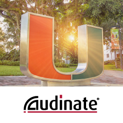 Протокол Dante и IP-сеть для маршрутизации всех звуковых сигналов Университета Майами - анонс