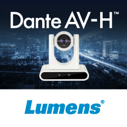 Lumens выпускает сверхширокоугольную PTZ-камеру с автотрекингом и Dante AV-H - анонс