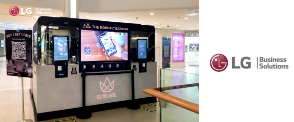 Прозрачный OLED-дисплей LG помогает роботам-баристам