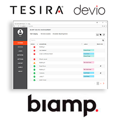 Biamp представляет веб-инструмент для мониторинга и управления платформами Tesira и Devio