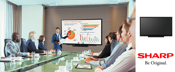 Бюджетные интерактивные дисплеи Sharp 70" и 80" с мгновенным откликом