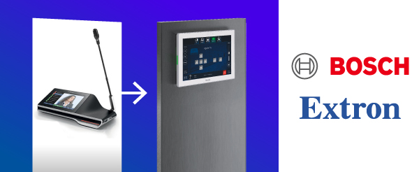 Конференц-системы Bosch Dicentis поддерживаю интеграцию с сенсорными панелями Extron 