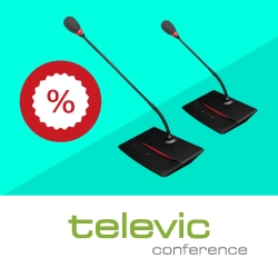Скидка на комплект конференц-системы Televic D-Cerno с несколькими председателями, анонс