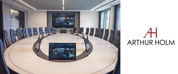 Моторизированные мониторы Arthur Holm украсили конференц-зал компании M&G Investments в Лондоне, Великобритания