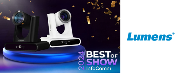AV Technology признала камеру с аудио и видеотрекингом Lumens VC-TR60A лучшей на InfoComm 24