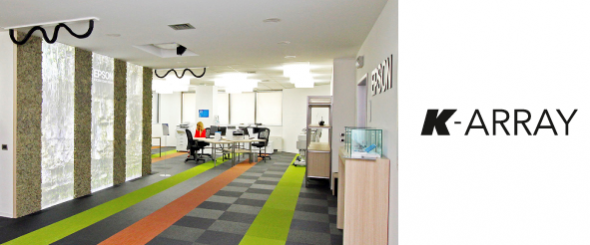 Аккустическими системами K-Array оборудован Демонстрационный центр Epson в Милане.