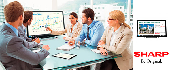 Новый бюджетный 40" интерактивный дисплей SHARP для интерактивных переговоров