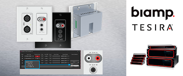 Biamp анонсирует настенные панели Dante для Tesira