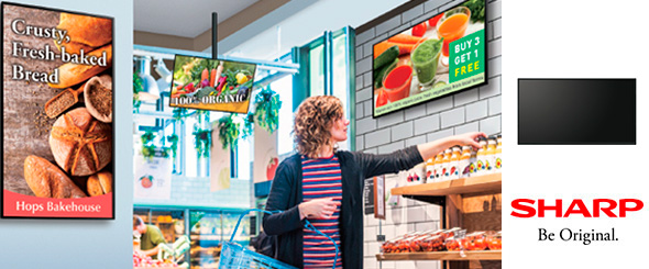Новые профессиональные дисплеи SHARP со встроенной Android ОС и медиа-плеером