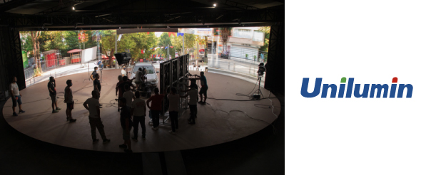 Впервые съемки сцены автомобильной погони сняты на фоне LED экрана Unilumin