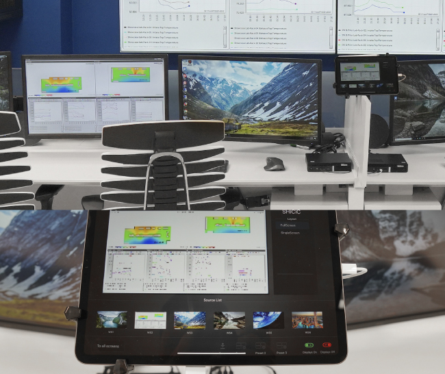 Управление всем размещаемым контентом происходит одним щелчком пальца на iPad