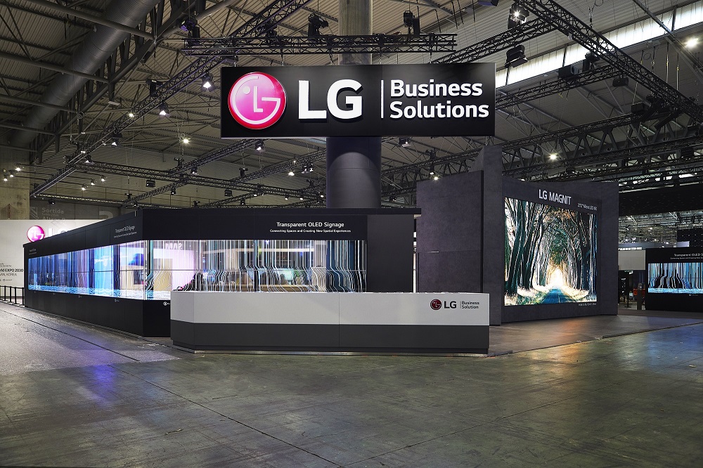 Стенд компании LG на выставке ISE 2023