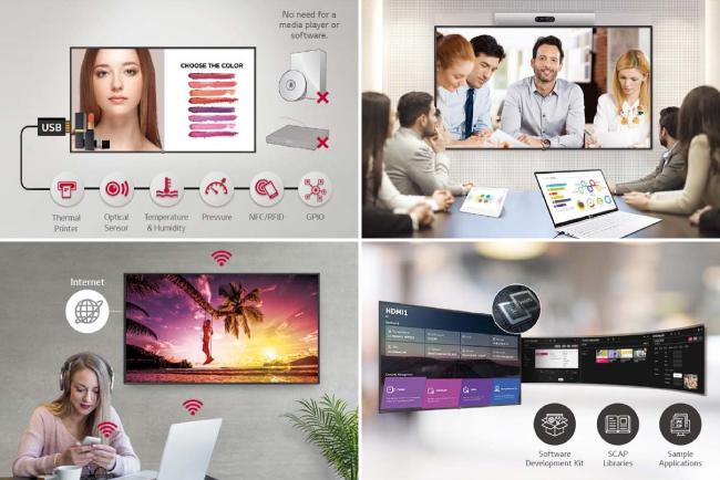 Эта новая серия походит предприятиям любого размера или означает возможность интеграции цифровых панелей UHD для удовлетворения различных потребностей в том чтобы донести сообщения до пользователей