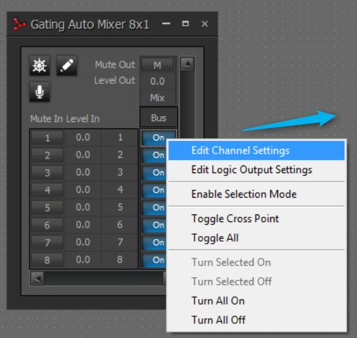 Настройка Channel Settings