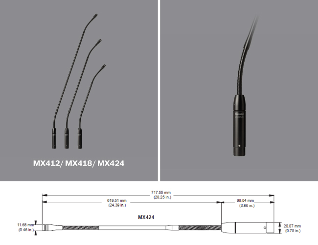 Новый микрофон на гибкой стойке Shure MX424