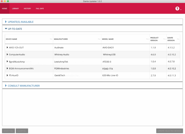 Dante Controller 4.2