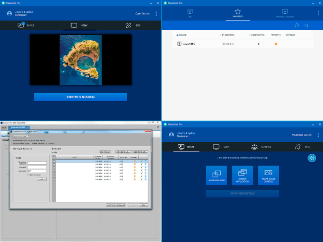 Extron ShareLink Pro 500, пример экрана