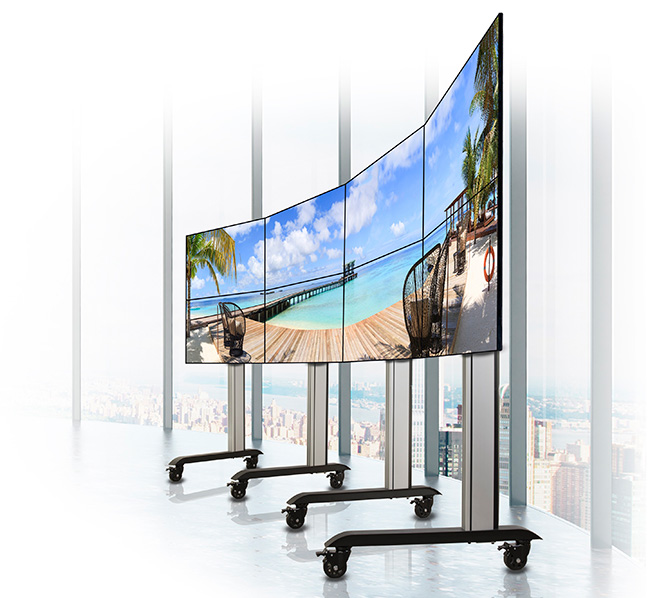 «готовые» системы крепления для изогнутых дисплеев видеостен и студийного применения