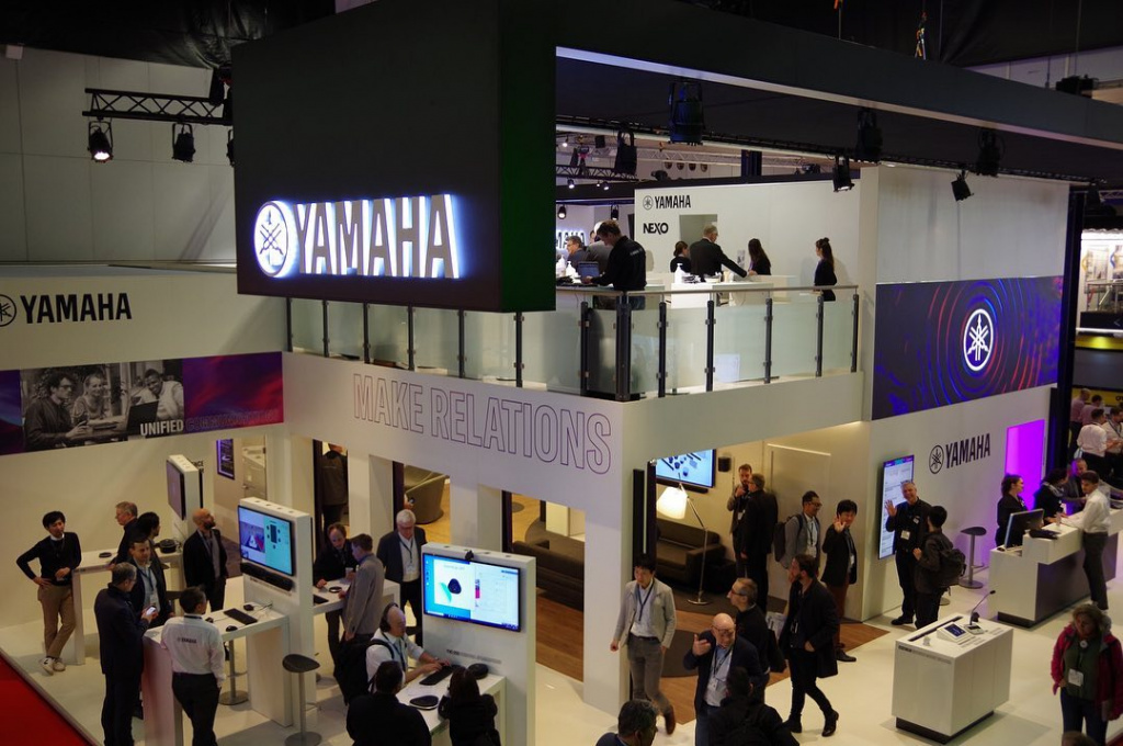 yamaha стенд на ise2020 