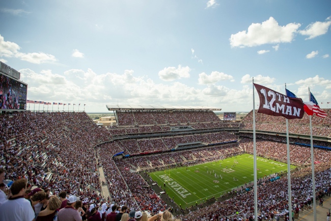 Audinate Dante, университет Texas A&M, стадион