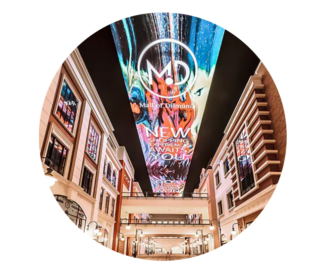 Возможности DooH в огромном торговом центре реализованы на многофункциональном ПО от Navori