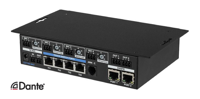 Компания ClockAudio анонсировала новый передатчик Dante CDT-100 