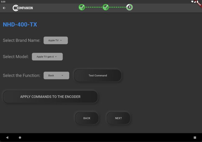 Приложение Companion Control идеально для различных проектов с NHD | 