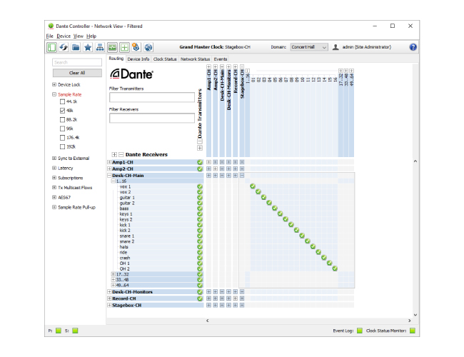 Сетевые технологии Dante как основа передачи всех аудиосигналов театра Линбури