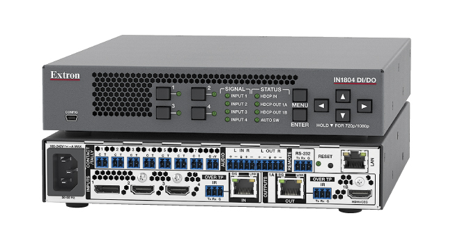 Новый бесподрывный скалирующий коммутатор 4K/60 4:4:4 на четыре входа от Extron 