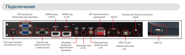PS752 Lumens Подключения PS752 Lumens Подключения