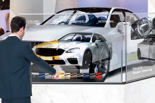 LG 55EW5TF-А, примеры применения, автомобиль