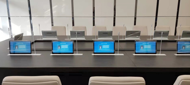 Выдвижные безбумажные конференц-системы GONSIN в НИИ Менсиуса, фото-5