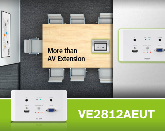 ATEN VE2812AEUT|VE2812AUST, пример подключения