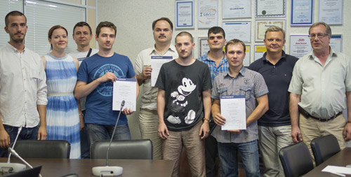 Вручение сертификатов Bosch первым ученикам