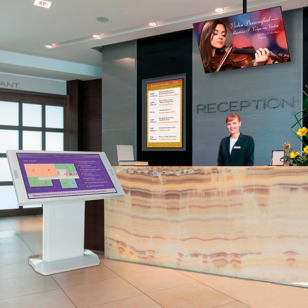 Информационные дисплеи для зон приема