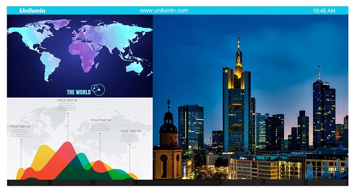 Unilumin UTV-III Отображение до 10 окон, регулируемое разрешение