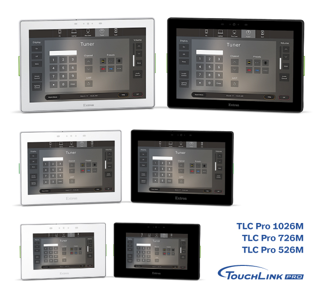 Стильные сенсорные панели TouchLink Pro со встроенными процессорами управления IP Link Pro